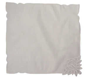 Set aus 12 handgefertigten Abendessen Servietten weiß Baumwolle Cutwork Stickerei 16,5"x16,5" - Bild 1 von 5