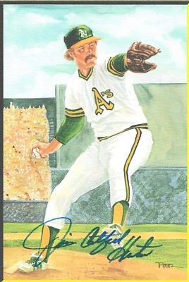 Autographed Catfish Hunter  Great Moments postcard  PSA/DNA certified - Image 1 of 2