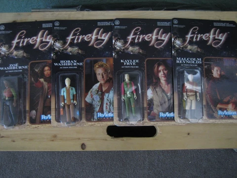 Reaction  Figure Firefly Serenity Lot of (4) Mal, Wash, Zoe, Kylee (Unpunched) Cover