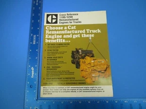 Vintage Caterpillar Brochure Cross Reference 1100/3208 Remanufactured Eng M6694 - Picture 1 of 2