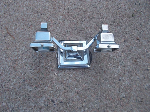 Mission style 2 socket wall light fixture chrome vintage Cover