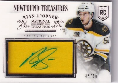 2013-14 National Treasure Newfound Treasures Mat. Auto #NTRSP Ryan Spooner 44/50 - Image 1 of 2