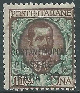 1922 LEVANTE COSTANTINOPOLI 7,20 PI SU 1 LIRA MNH ** - RA13-5 - Picture 1 of 1