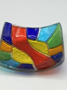 Murano Fused Art Glas Teller Schmuckschale bunt - Bild 1 von 12