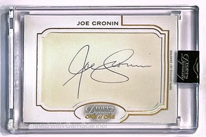 2020 TOPP DYNASTY JOE CRONIN CUT AUTO 1/1 AUTOGRAPH HOF