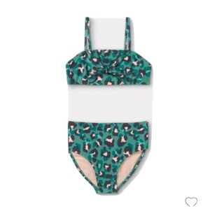 Art Class Girls XS 4/5 Bikini Set Leopard Print High Waist Swimsuit NWT - Picture 1 of 5