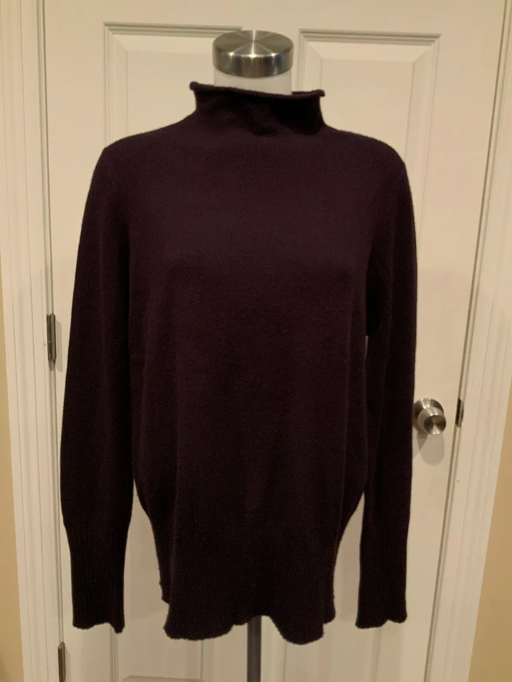 Suéter cuello alto suave morado oscuro French Connection cuello alto, talla grande Foto 1 de 4