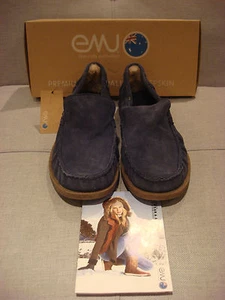 EMU MEN'S PERRY M10509 INDIGO SHEEPSKIN SIZES 9 - 12 SHOES - BRAND NEW - NWT - Picture 1 of 14