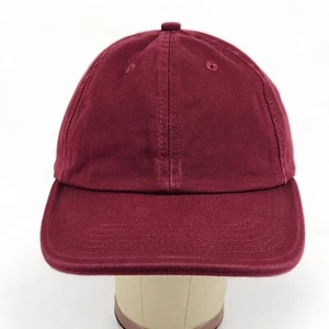 Vintage Burgundy Blank Hat Cap Fat Brim Edge Adjustable Strapback Maroon Legend - Picture 1 of 8
