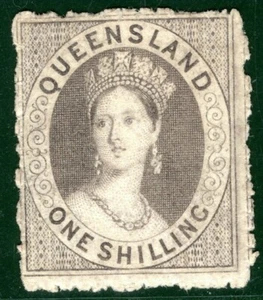 Australia States QUEENSLAND QV Chalon SG29 1s Grey (1863) Mint LMM c£400 BRBLUE4 - Picture 1 of 6