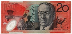 $20 DA95 Last Prefix Twenty Dollar Note Australia 1995 Banknote F+ / VF- - Foto 1 di 2