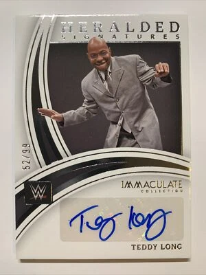 2022 WWE Immaculate Teddy Long Heralded Auto 52/99 - Image 1 of 4