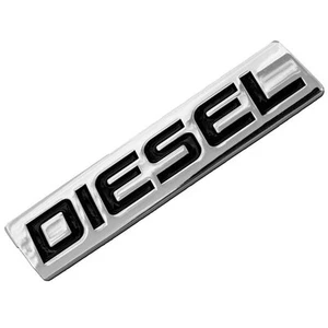 INSIGNIA EMBLEMA DE INTERCAMBIO DE MOTOR DIÉSEL CROMADO/NEGRO METAL PARA PUERTA DEL CAPÓ DEL MALETERO - Imagen 1 de 1
