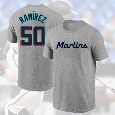 Augustín Ramírez #50 Miami Marlins 2025 Player Name & Number FASTSHIP Fan Gifts - Image 1 of 4