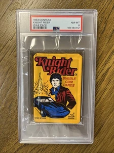 1983 Topps KNIGHT RIDER Trading Card Sealed Wax Pack PSA 8 - Picture 1 of 2