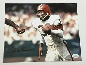 Foto firmada por Jim Brown de los Cleveland Browns 8x10 certificado de autenticidad JSA - Imagen 1 de 2