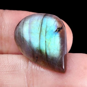 Natural Labradorite Pear Shape Cabochon Loose Gemstone 20.00 Ct. 25X18X6 mm - Bild 1 von 3