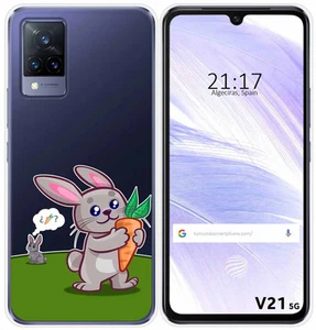 Funda Silicona Transparente para Vivo V21 5G diseño Conejo Dibujos - Imagen 1 de 1