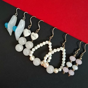 Bundle of 925 Sterling Silver, Gemstone, & Crystal Earrings - Picture 1 of 5