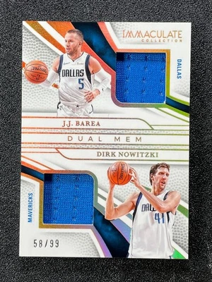 2024-25 Panini Immaculate Dirk Nowitzki/J.J. Barea Dual Mem GU Patch /99 - Image 1 of 2