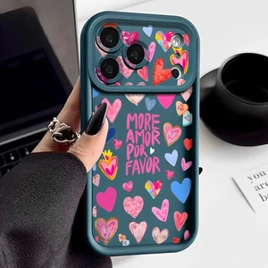Love Heart Slim Silicone Case For iPhone Air 17 16 15 14 13 Pro Max 12 16E Cover - Picture 1 of 21