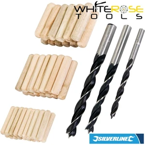 Silverline Dowel Pin Drill Bit Set 6, 8 & 10mm Wood Boring Steel 47pc - Picture 1 of 1