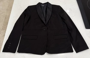 Yves Saint Laurent YSL Formalwear Black Blazer Jacket Mens Size 44 Made In Italy - Picture 1 of 12