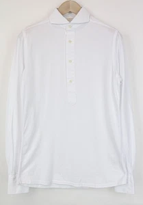 SUITSUPPLY Men's Shirt 37/14 1/2/38/15 White Polo Extra Slim Jersey Dress - Picture 1 of 9