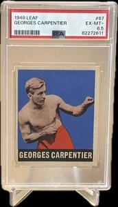 Hoja #67 Georges Carpentier 1948 PSA 6,5 campeón de peso semipesado de colección EX-MT - Imagen 1 de 4