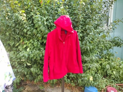 Женская флисовая куртка Catalina с большими красными карманами на молнии и подкладкой и локтевыми подушечками ДЕФЕКТ - Изображение 1 из 4