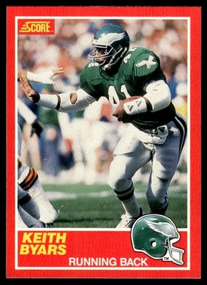 1989 Score Keith Byars Philadelphia Eagles #198 - Image 1 of 2