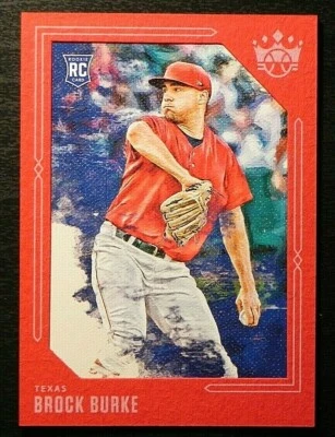 2020 Panini Diamond Kings ROOKIE RED FRAME #170 Brock Burke Texas Rangers - Image 1 of 2