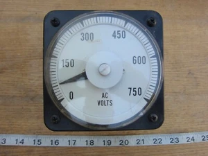 GE 50-103111MT 50-218A4742A81 Yokogawa Face 0-750 1000 1200 AC Volt Meter, Used - Picture 1 of 12