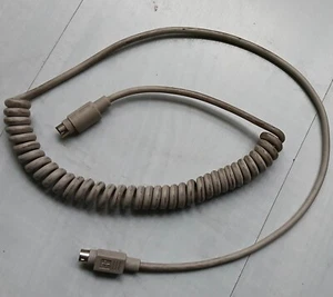 Vintage Apple 590-0361-B Coiled Keyboard Cable 4 Pin Câble Clavier ADB - Photo 1/3