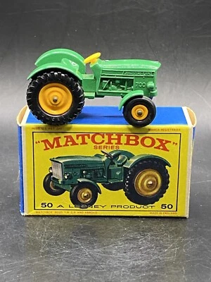 Matchbox Lesney No 50 John Deere-Lanz Tractor w Original Box Vintage Toy VTG - Image 1 of 4