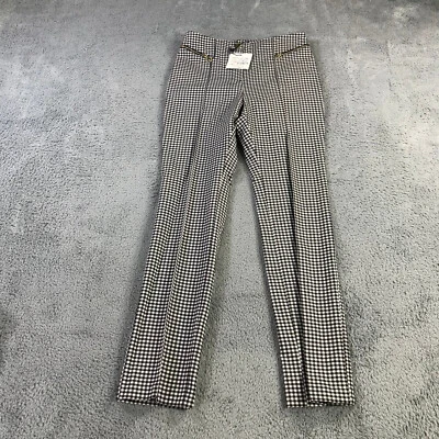 Pantalones de Ceremonia de Apertura para Mujer 0 Pantalones de Esquí Traje a Cuadros Blanco Negro Informal Foto 1 de 4
