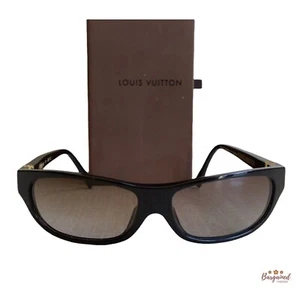 Auténticas gafas de sol rectangulares de acetato negro LOUIS VUITTON Z0024E - Imagen 1 de 12
