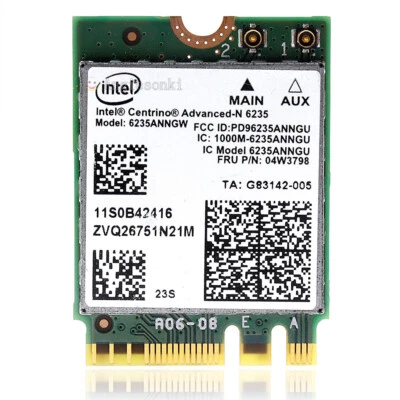 Intel 6235 NGFF 300M 2.4/5G Bluetooth 4.0 WIFI Karte für Lenovo Laptop 04W3798 - Bild 1 von 4