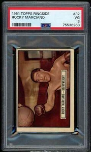 Rocky Marciano Boxing Rookie Card 1951 Topps Ringside #32 PSA 3 - Picture 1 of 2