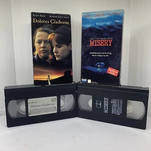 2 Stephen King VHS Horror Lot Misery & Dolores Claiborne. Kathy Bates VHS LOT. - Picture 1 of 6