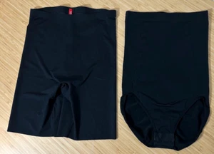 Spanx Shapewear Bottoms Lot of 2 S Black Oncore Brief Skinny Britches Shorts - Picture 1 of 8