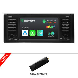 DAB+For BMW 5er E39 1995-2002 Android 10 8-Core 7" Car Stereo GPS Sat Nav Radio