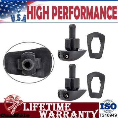 Set of 2 Windshield Washer Nozzles Spray Replacement for Chrysler Dodge Jeep Ram - Image 1 of 4