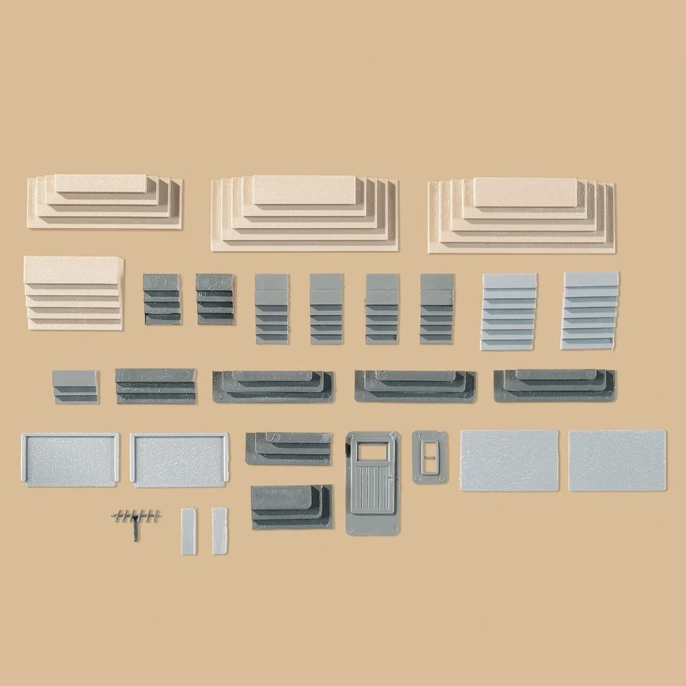 (0,51/Stück) Verschiedene Treppen, 17 Stück Auhagen 48646, H0 / 1:87 / 1:100 /TT