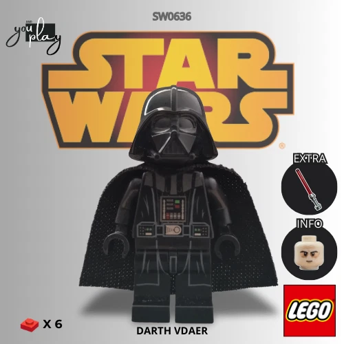 LEGO Star Wars Minifigure | Darth Vader (SW0636) | SET 75183 - Imagen 1 de 2