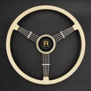15inch 400mm Ivory Black Banjo Vintage Steering Wheel For Porsche 356 A B C - Foto 1 di 13