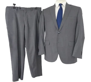 Peter Millar Gray Superfine Wool Suit Men's US 42R Pants 36 X 30 Summer Season - Picture 1 of 24