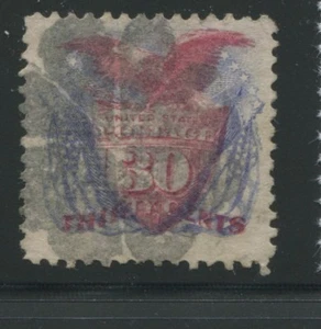 1869 United States Postage Stamp #121 Used F/VF Fancy Cork Postal Cancel  - Picture 1 of 1