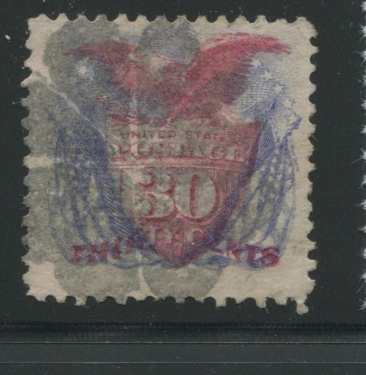 1869 United States Postage Stamp #121 Used F/VF Fancy Cork Postal Cancel  - Image 1 of 1