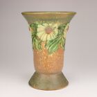 Roseville Pottery Dahlrose Vase, Shape 361-8, Brown/Green/Yellow